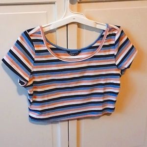 Crop striped t-shirt